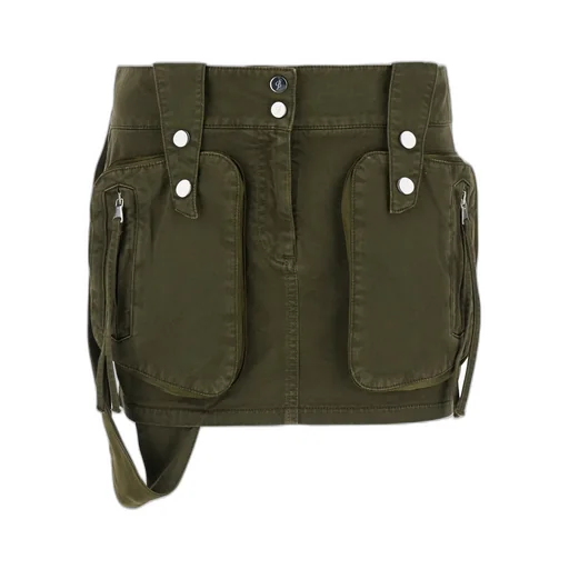 Pocket-Detail Mini Denim Skirt