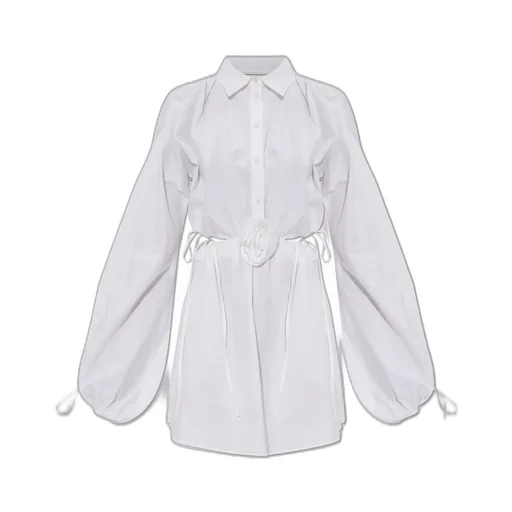 3D Rose Cut-Out Poplin Dress