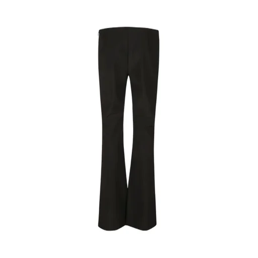 Bow-Detailed Scallop Edge Flared Trousers