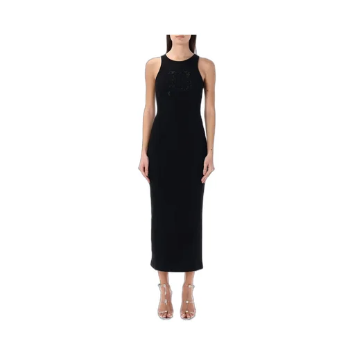 Embellished Fine-Ribbed Maxi Dress
