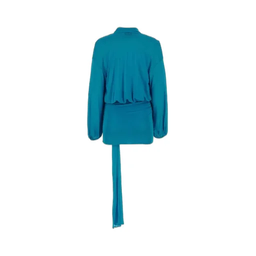 Knotted Asymmetric Mini Dress