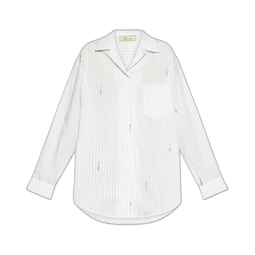 Striped Oversized Button-Up Top