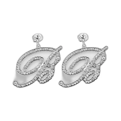 Logo Embellished Dangled Earrings