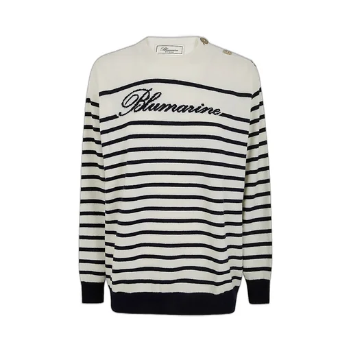 Logo Intarsia-Knit Striped Jumper