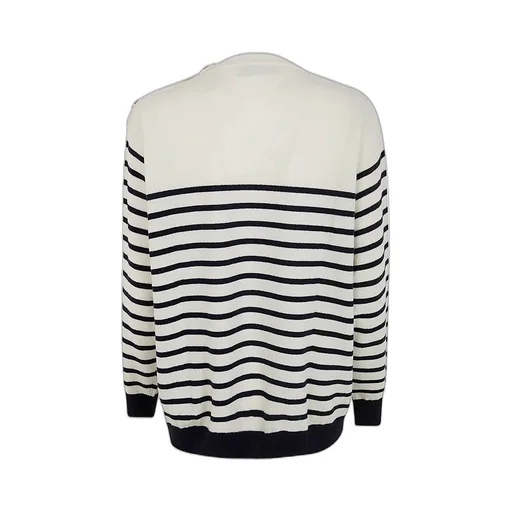 Logo Intarsia-Knit Striped Jumper