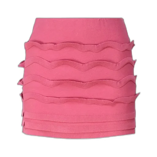 Knitted Ruffled Mini Skirt