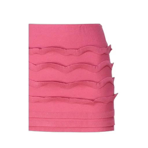 Knitted Ruffled Mini Skirt