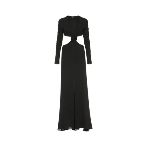 Rose Detailed Cut-Out Long Dress