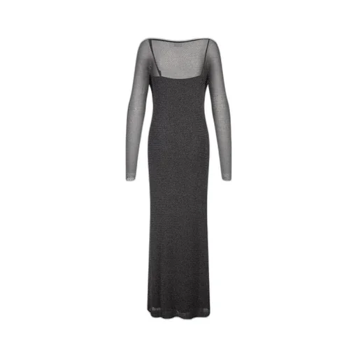 Draped Long-Sleeve Dress