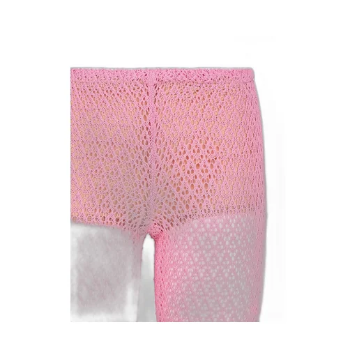 Crochet-Knit Scallop-Edge Flared Pants
