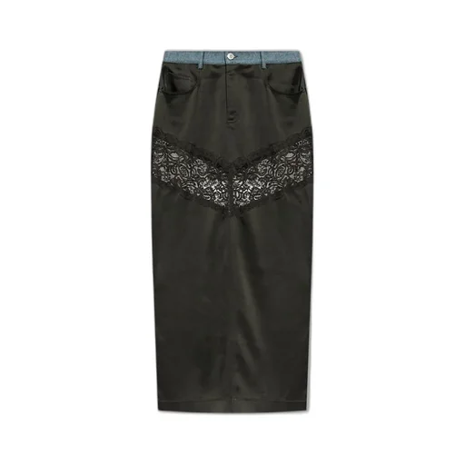 Lace Detail Midi Skirt