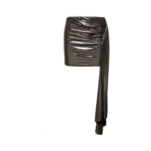 Draped Gather-Detailed Mini Skirt