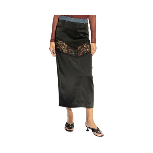 Lace Detail Midi Skirt