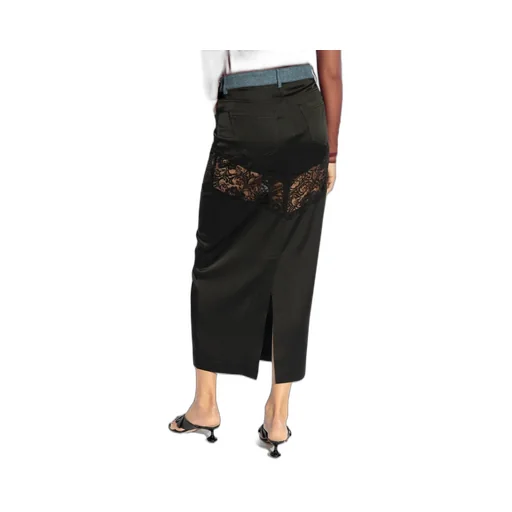 Lace Detail Midi Skirt