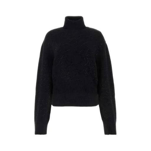 Embellished Roll-Neck Knitted Jumper