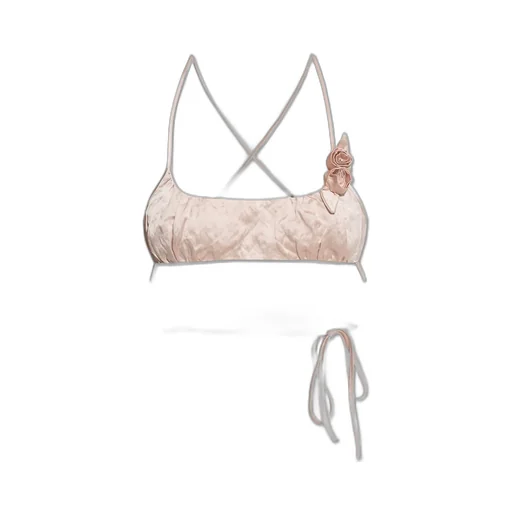 Satin Applique Halter Top