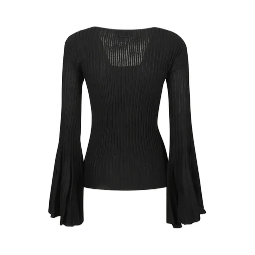 Pleated Flared-Sleeve Top