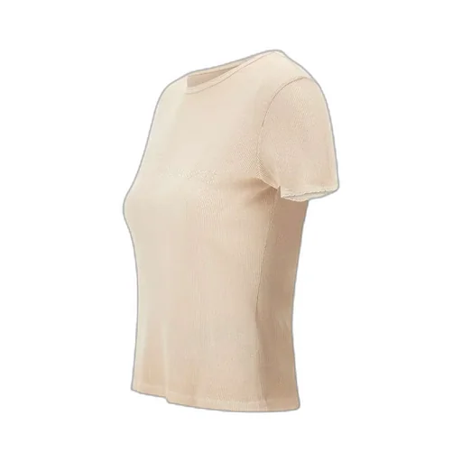 Logo Embellished Ribbed T-Shirt
