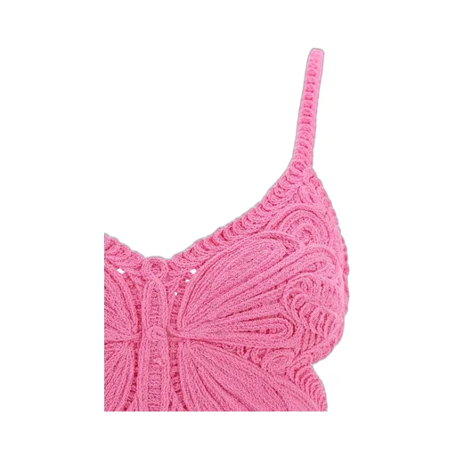Butterfly Cut-Out Detailed Cropped Top
