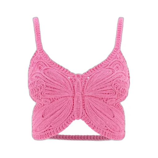 Butterfly Cut-Out Detailed Cropped Top