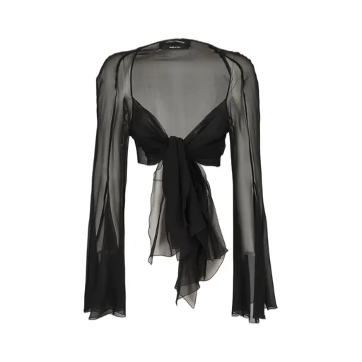 Long-Sleeved Ruffled Top
