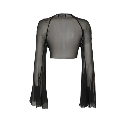Long-Sleeved Ruffled Top