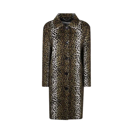 Patterned Button-Up Coat