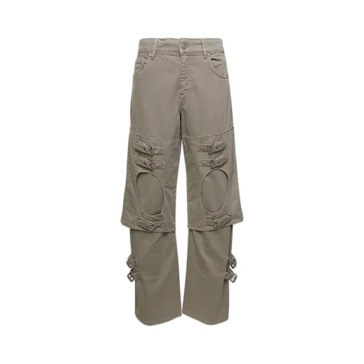 Buckle Detailed Cargo Jeans