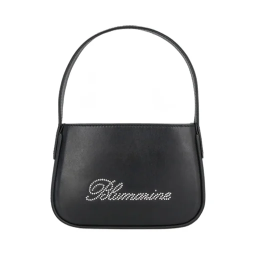 Logo Embellished Top Handle Bag