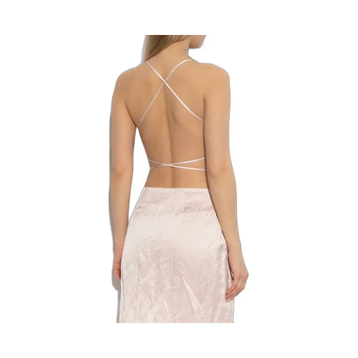 Satin Applique Halter Top