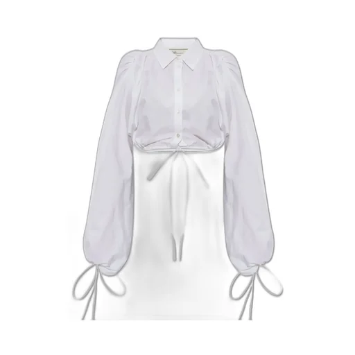 Laced Long-Sleeved Cropped Shirt