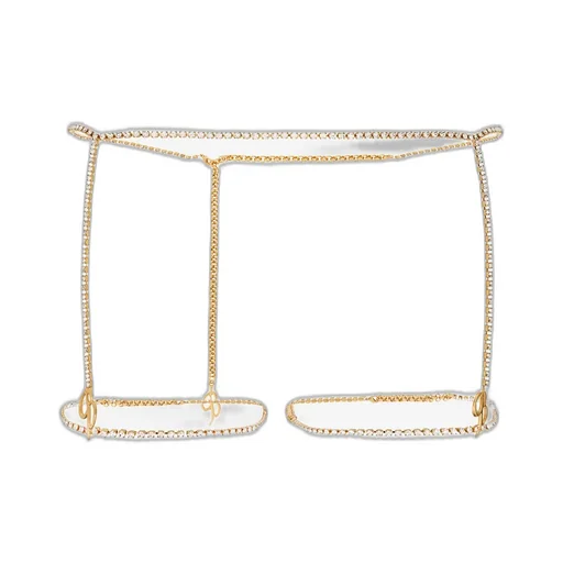 B Plaque Embellished Belt