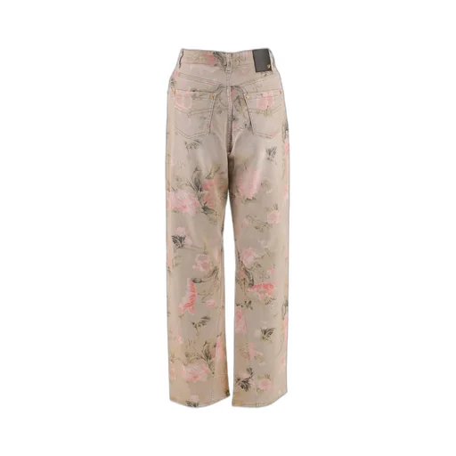 Floral Print Boyfriend Jeans
