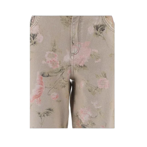 Floral Print Boyfriend Jeans