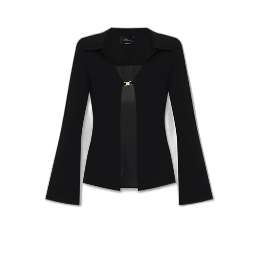 Flared Sleeve Buckled Top