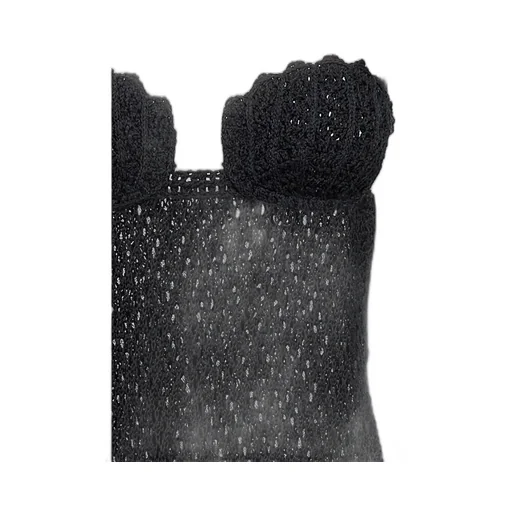 Bustier-Style Crochet-Knit Sleeveless Dress