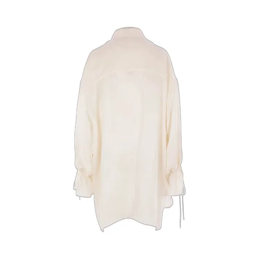 Tied-Cuff Oversized Shirt