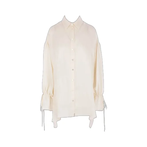 Tied-Cuff Oversized Shirt