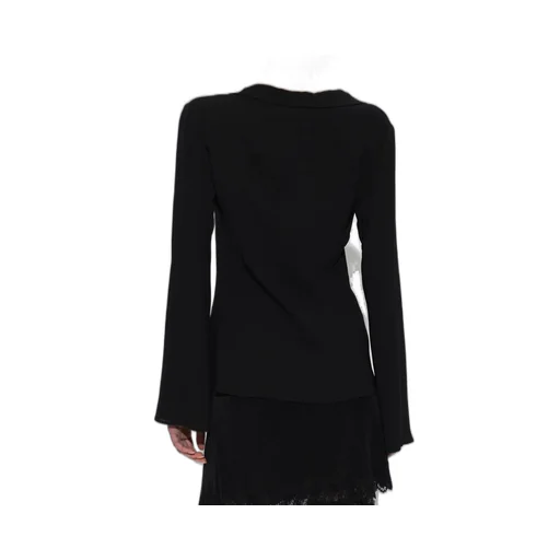Flared Sleeve Buckled Top