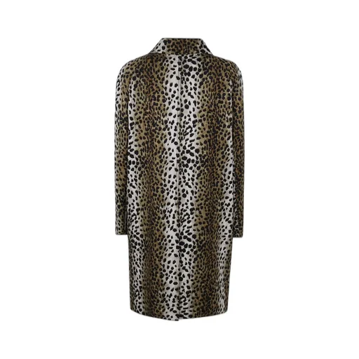 Patterned Button-Up Coat