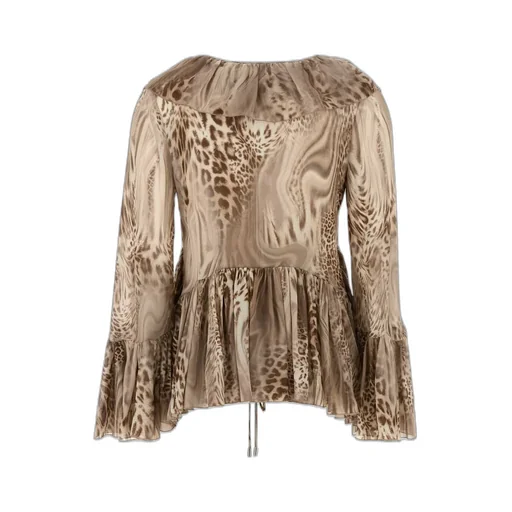 Animal Printed Ruffled Top