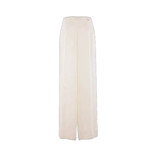 Wide-Leg Gabardine Trousers