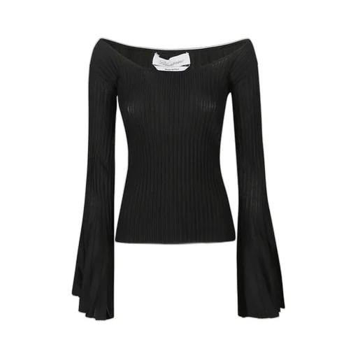 Pleated Flared-Sleeve Top