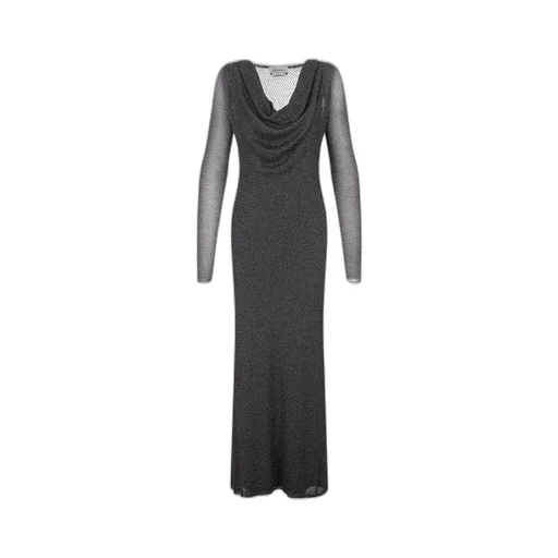 Draped Long-Sleeve Dress