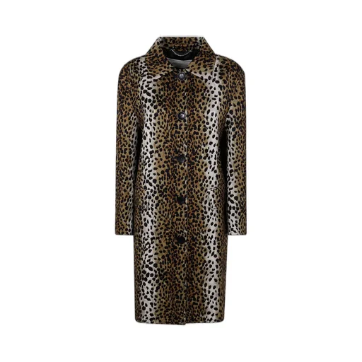 Patterned Button-Up Coat
