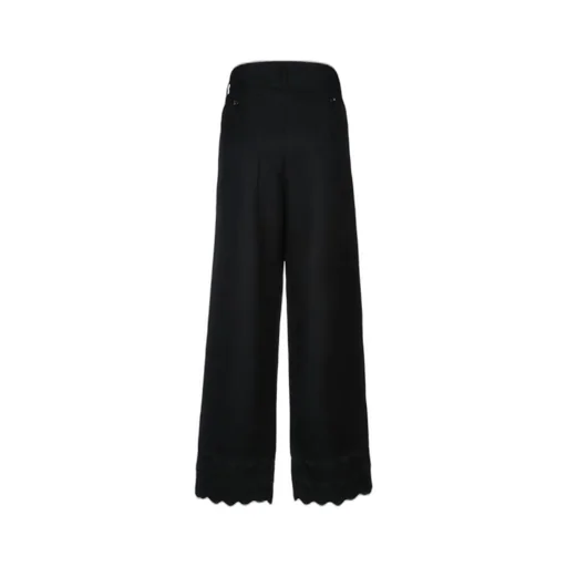 Scallop Detailed Mid Rise Trousers