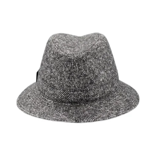 Herringbone Patterned Fedora Hat