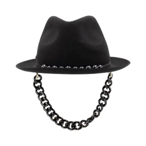 Chain Detailed Embellished Hat