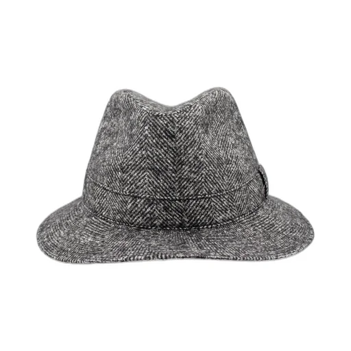 Herringbone Patterned Fedora Hat