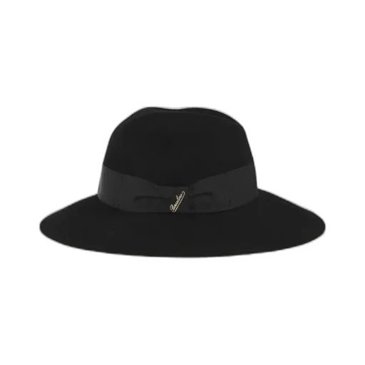 Ribbon-Trimmed Wide-Brim Hat